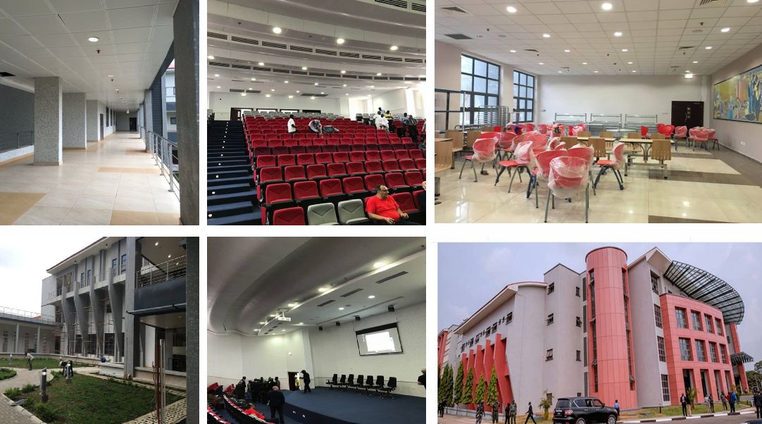 Central Bank of Nigeria Centre of Excellence, UNEC and interior corridor, auditorium and cafeteria