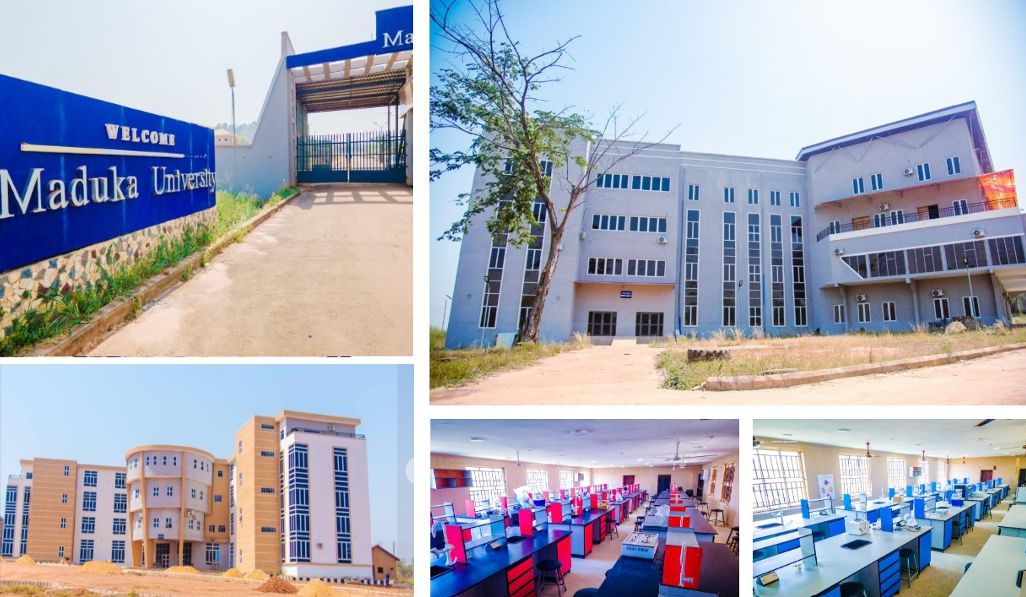 Samuel Maduka University campus entrance and completed academic buildings